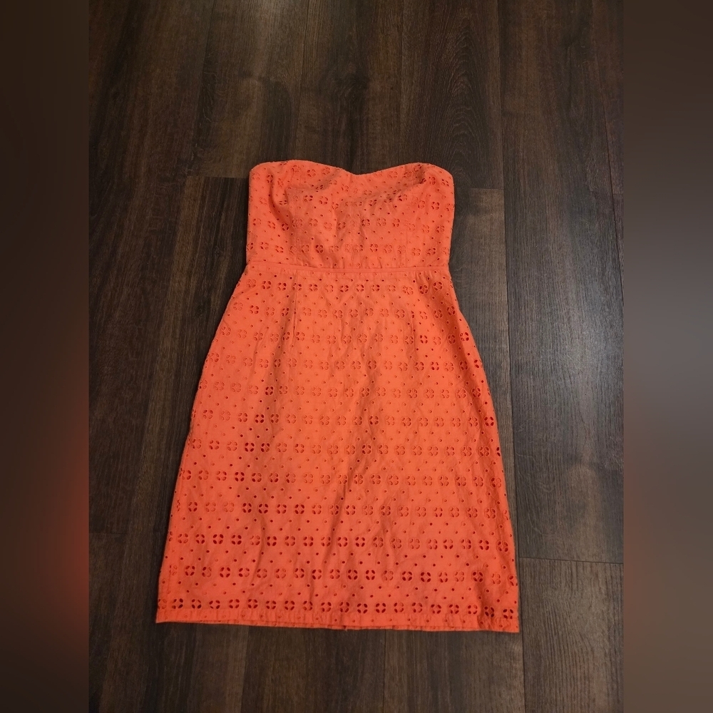 J. Crew Strapless Coral Dress
